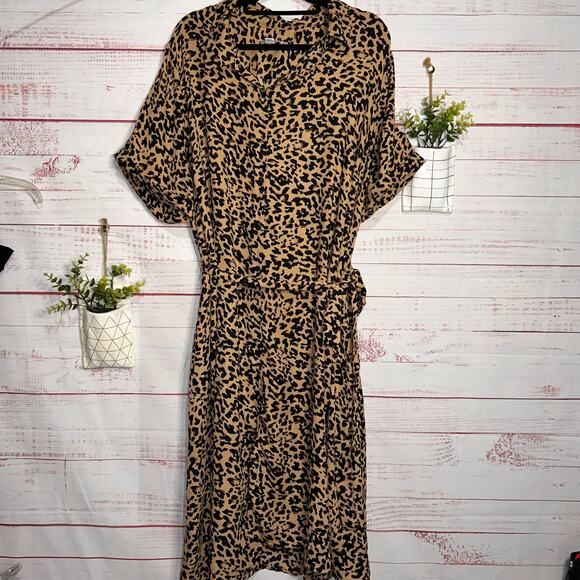 Ava & Viv Leopard Print Button Down Dress Size 3X - Picture 2 of 6